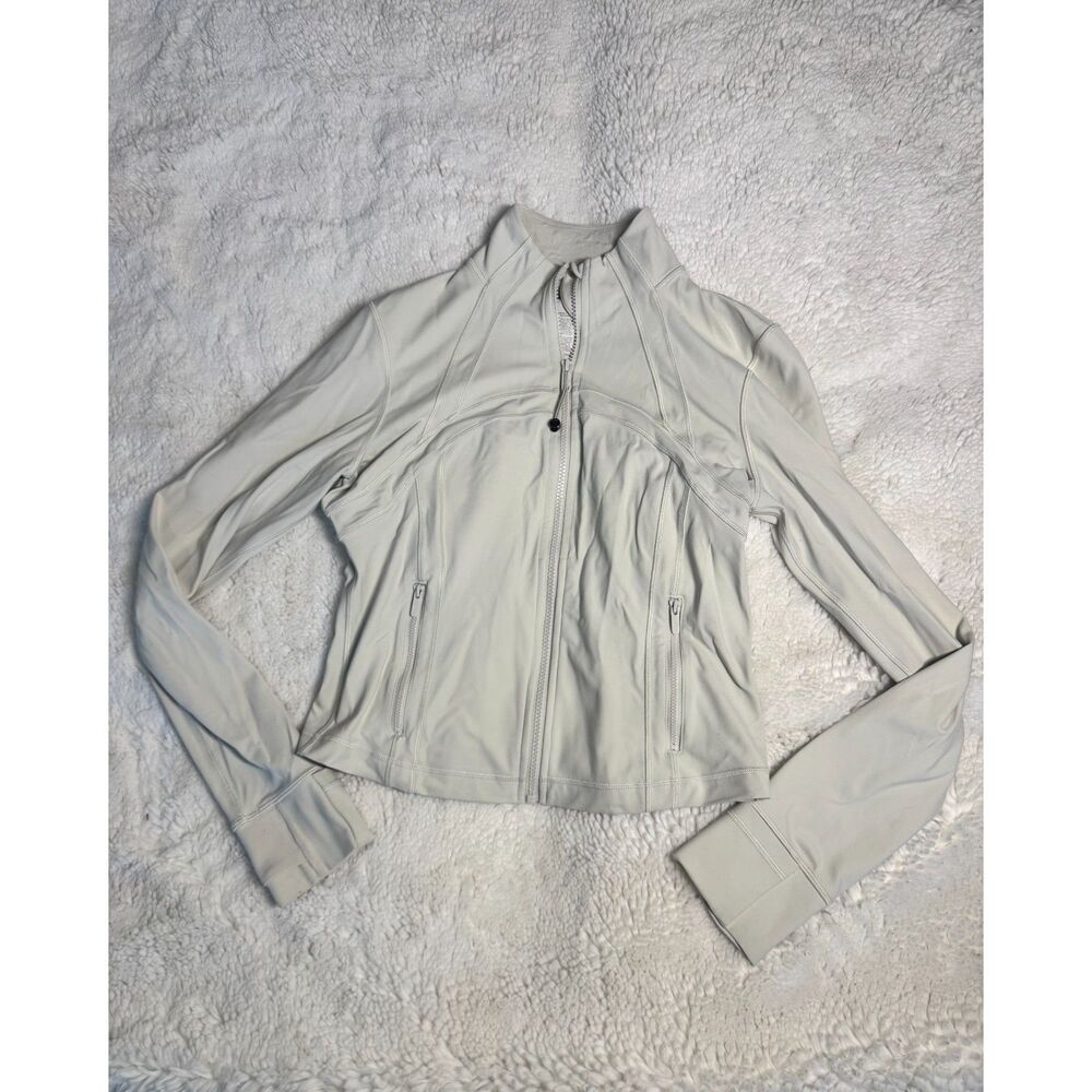 Lululemon Define Cropped Jacket Nulu White Size 10 Athleisure